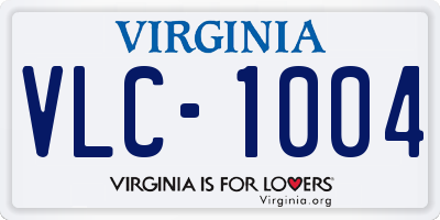 VA license plate VLC1004