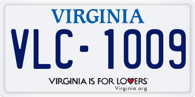 VA license plate VLC1009