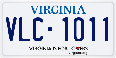 VA license plate VLC1011