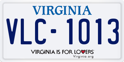VA license plate VLC1013