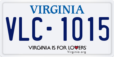 VA license plate VLC1015