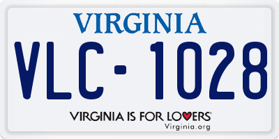 VA license plate VLC1028