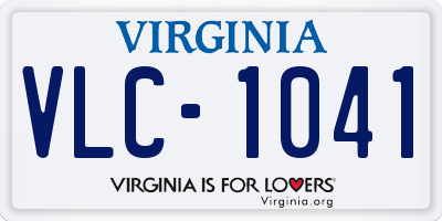 VA license plate VLC1041