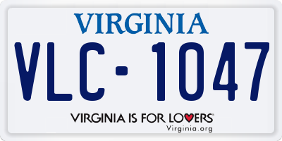 VA license plate VLC1047