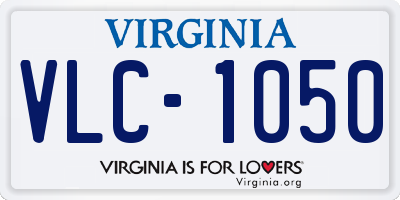 VA license plate VLC1050