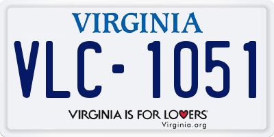 VA license plate VLC1051