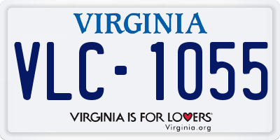 VA license plate VLC1055