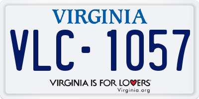 VA license plate VLC1057