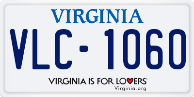 VA license plate VLC1060