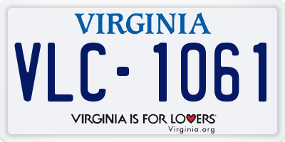 VA license plate VLC1061