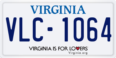 VA license plate VLC1064