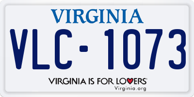 VA license plate VLC1073