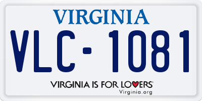 VA license plate VLC1081