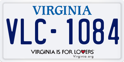VA license plate VLC1084