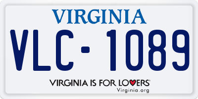 VA license plate VLC1089