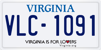 VA license plate VLC1091