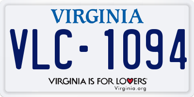 VA license plate VLC1094
