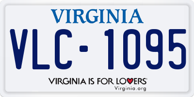 VA license plate VLC1095