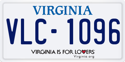 VA license plate VLC1096