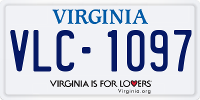 VA license plate VLC1097