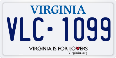 VA license plate VLC1099