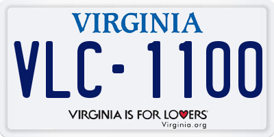 VA license plate VLC1100