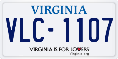 VA license plate VLC1107
