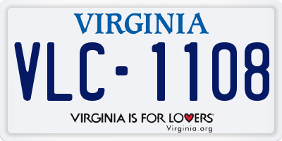 VA license plate VLC1108