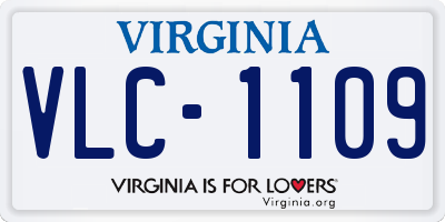 VA license plate VLC1109
