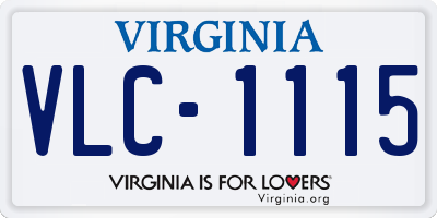 VA license plate VLC1115