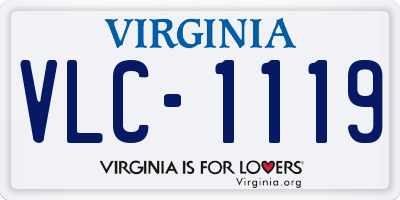 VA license plate VLC1119