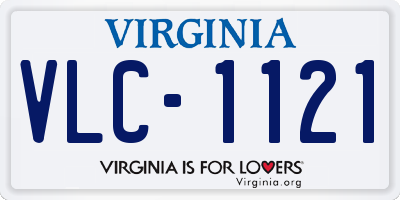 VA license plate VLC1121