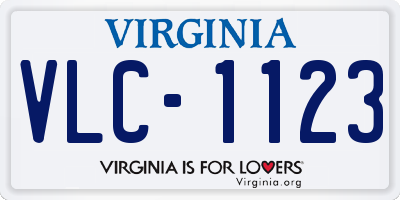 VA license plate VLC1123
