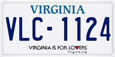 VA license plate VLC1124