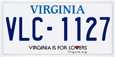 VA license plate VLC1127