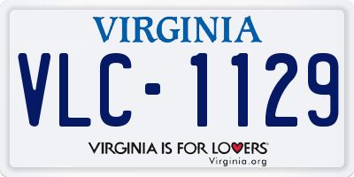 VA license plate VLC1129