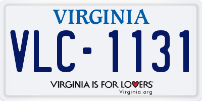 VA license plate VLC1131