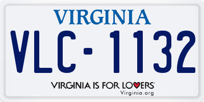 VA license plate VLC1132
