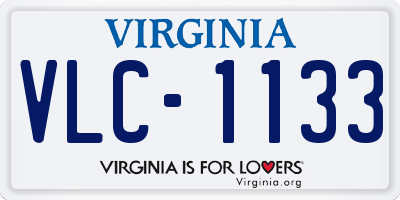 VA license plate VLC1133