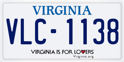 VA license plate VLC1138