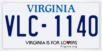 VA license plate VLC1140