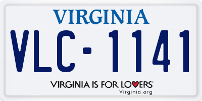 VA license plate VLC1141