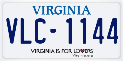 VA license plate VLC1144