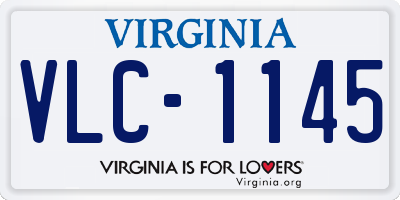 VA license plate VLC1145
