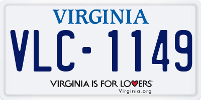 VA license plate VLC1149