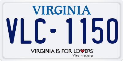 VA license plate VLC1150
