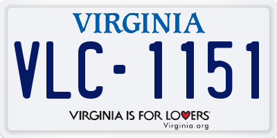 VA license plate VLC1151