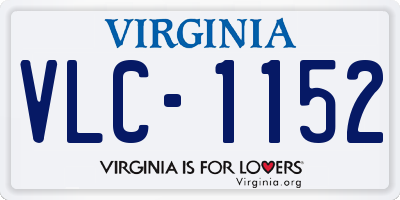 VA license plate VLC1152