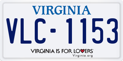 VA license plate VLC1153