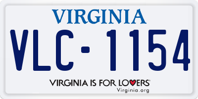 VA license plate VLC1154